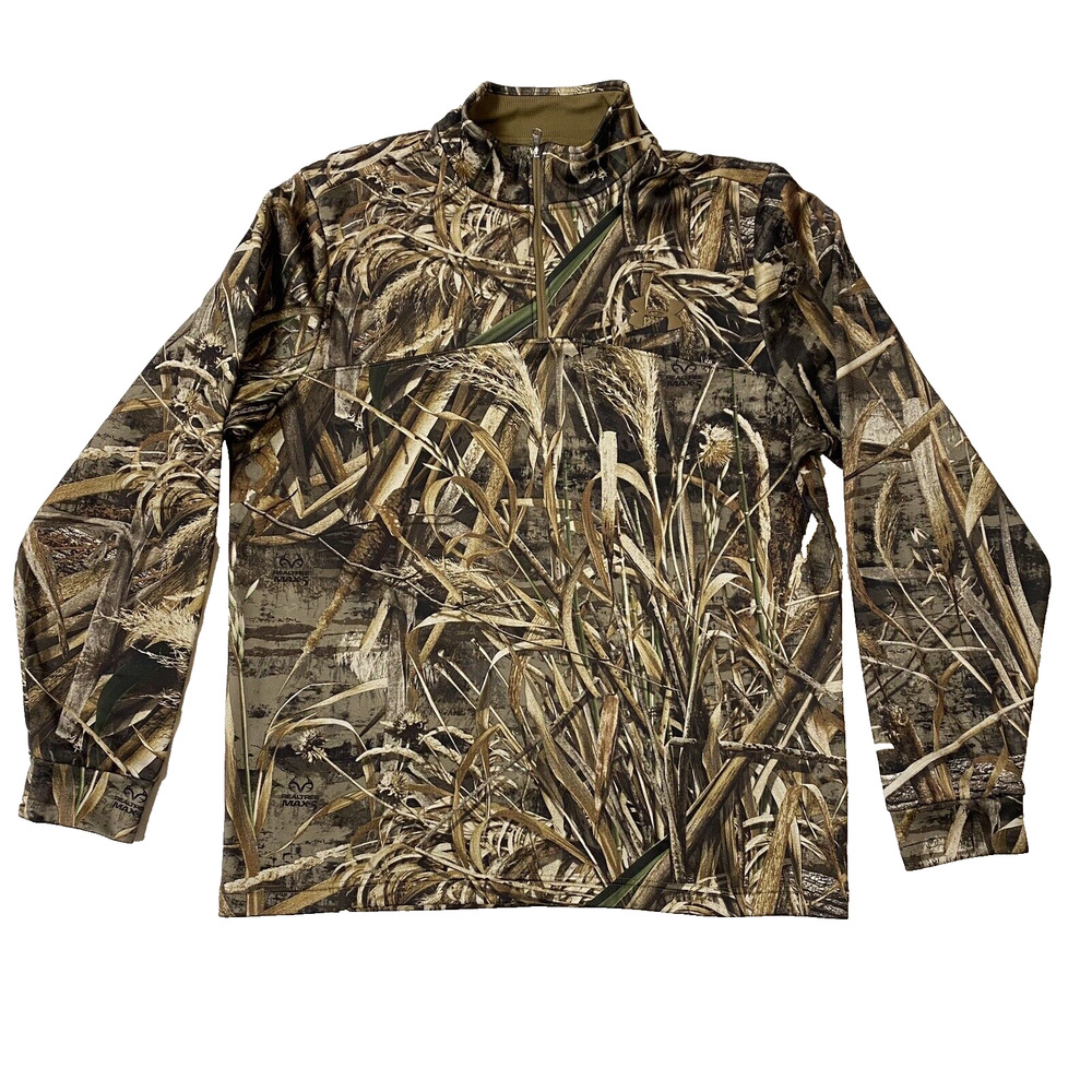 Under Armour Real Tree Camo Hoodie Sweatshirt Mens Size Medium Hunting Camping